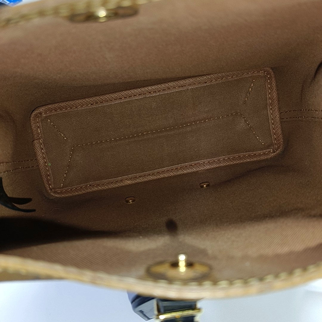 ATLANTIS PM Monogram Coated Canvas Brown