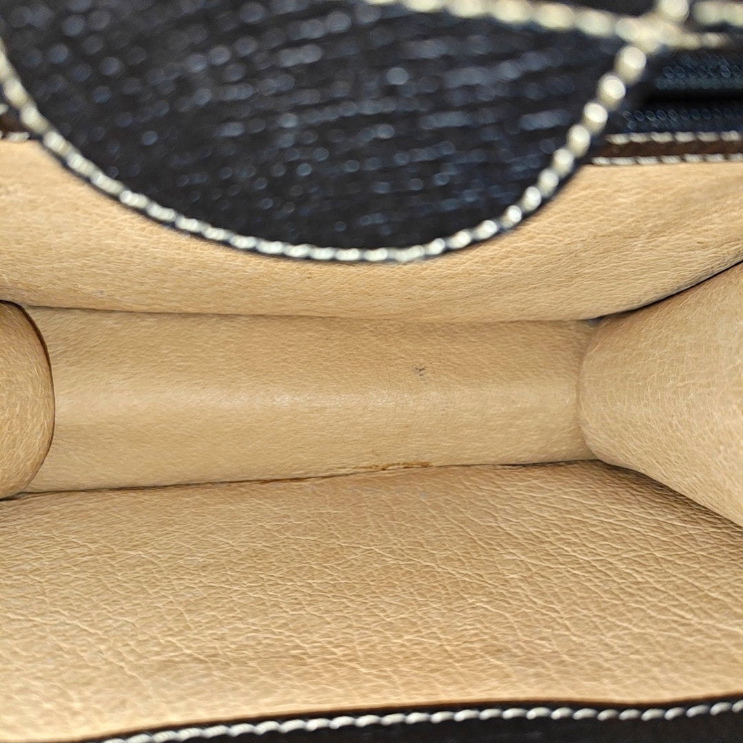 Calfskin Top Handle Bag Black