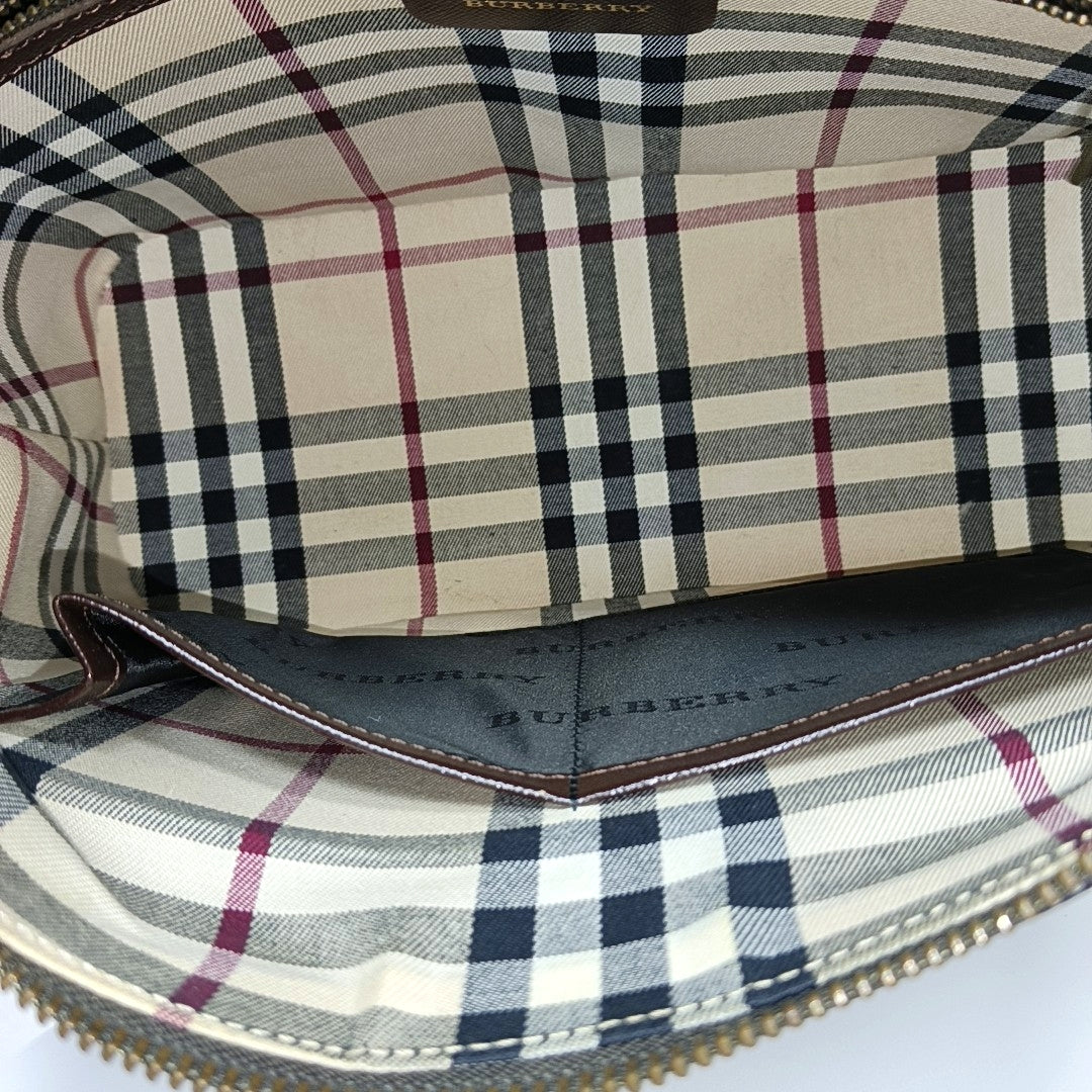 Calfskin Top Handle Bag Brown