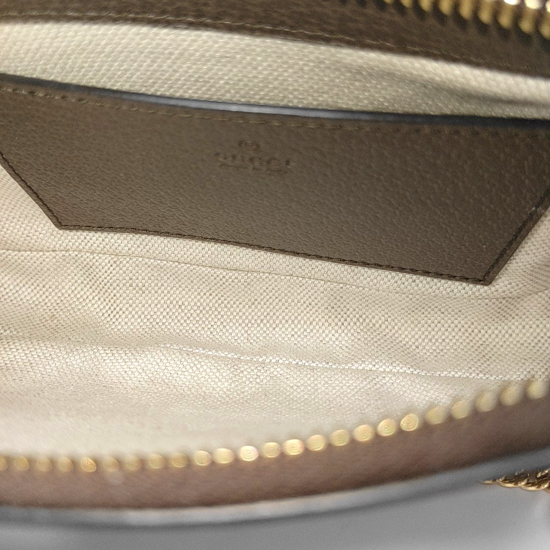 Ophidia Mini Monogram Coated Canvas Beige