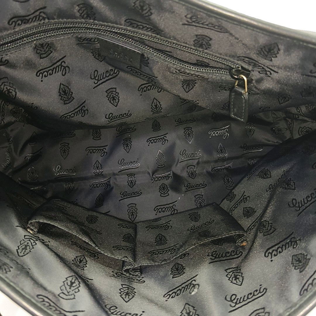 Ligne Shima Monogram Calfskin Black