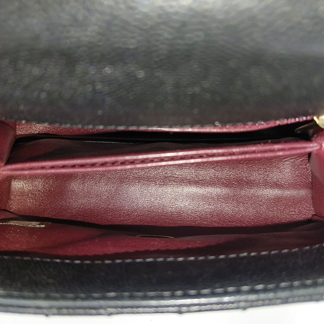 COCO HANDLE Mini Quilted Grained Calfskin Black