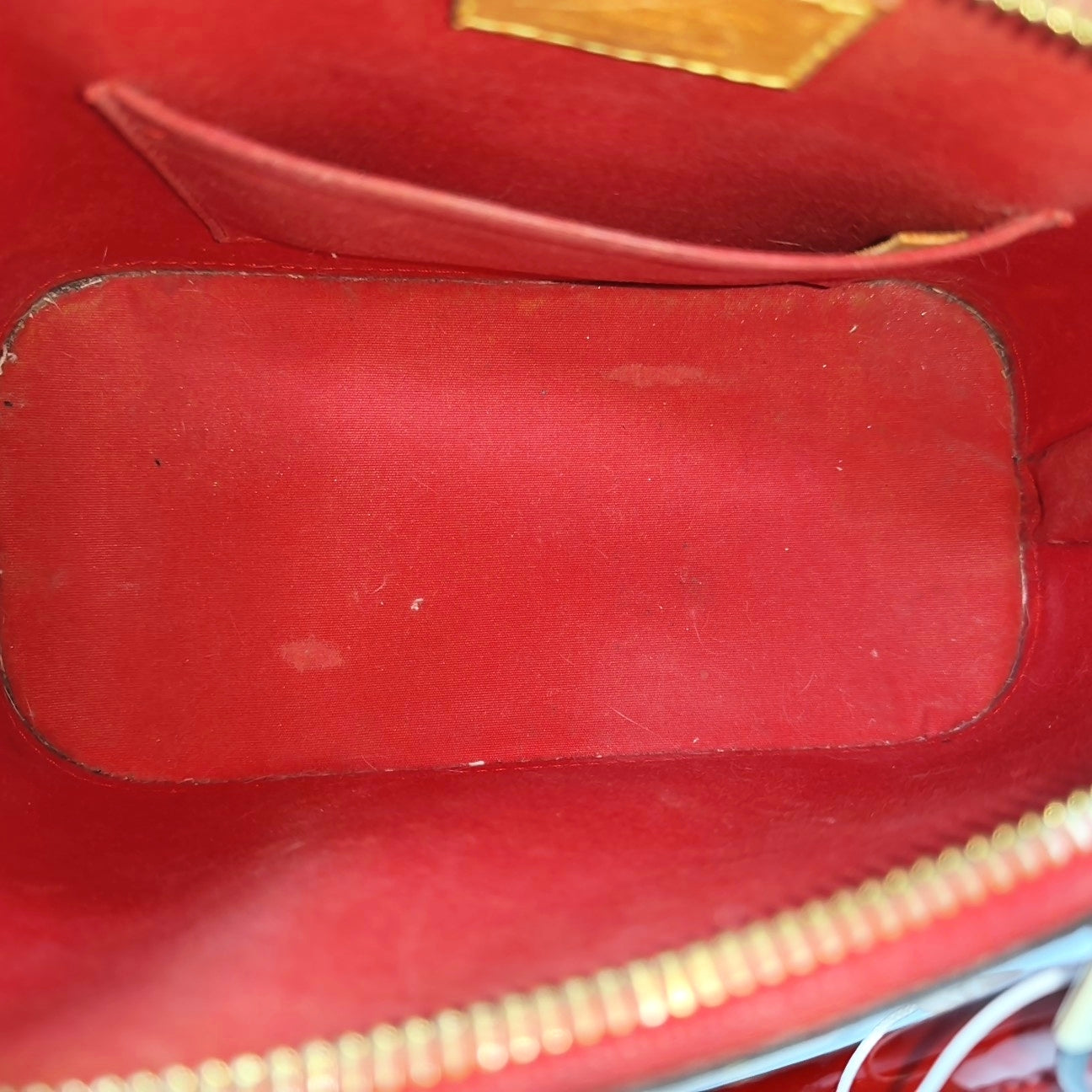 ALMA BB Monogram Patent Leather Red