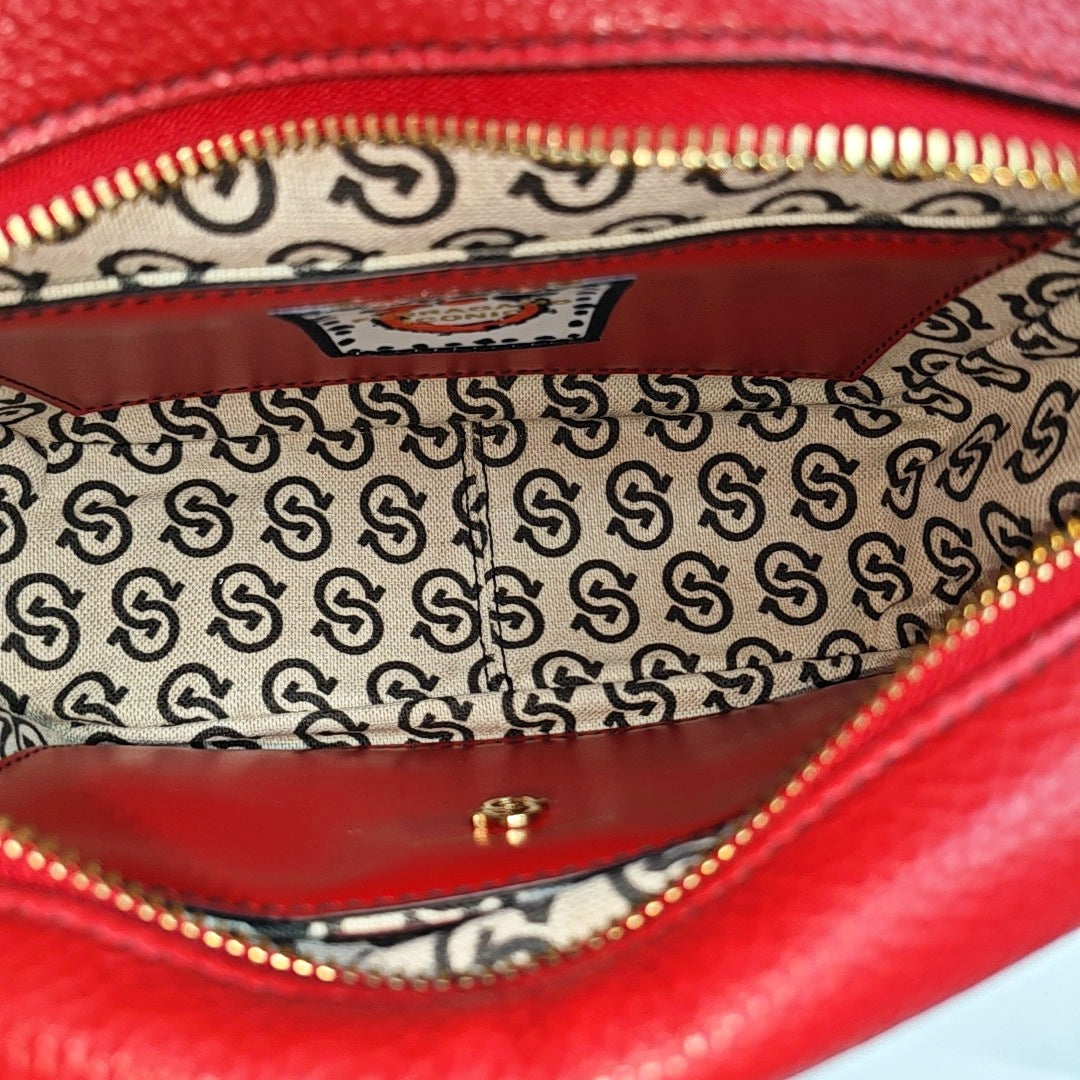 Galore Quilted Calfskin Red