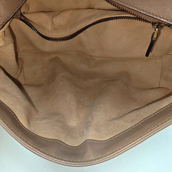 GG Marmont Medium Quilted Calfskin Beige