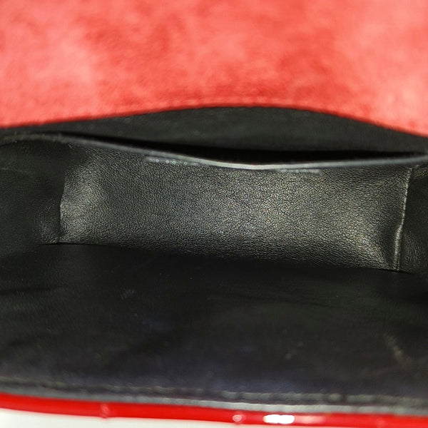 VICKY Small Quilted Patent Leather Red