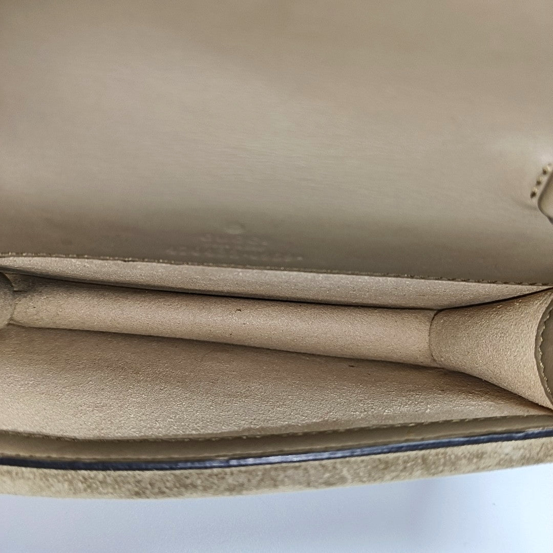 Dionysus Super Mini Monogram Coated Canvas Beige
