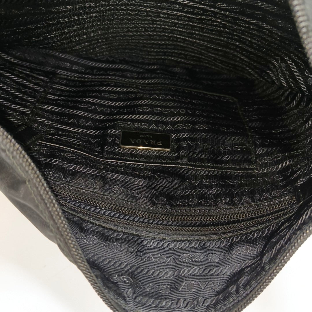 Nylon Shoulder Bag Black