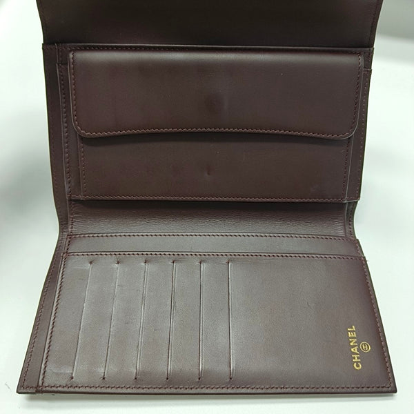 CLASSIC FLAP Mini Quilted Grained Calfskin Black Wallet