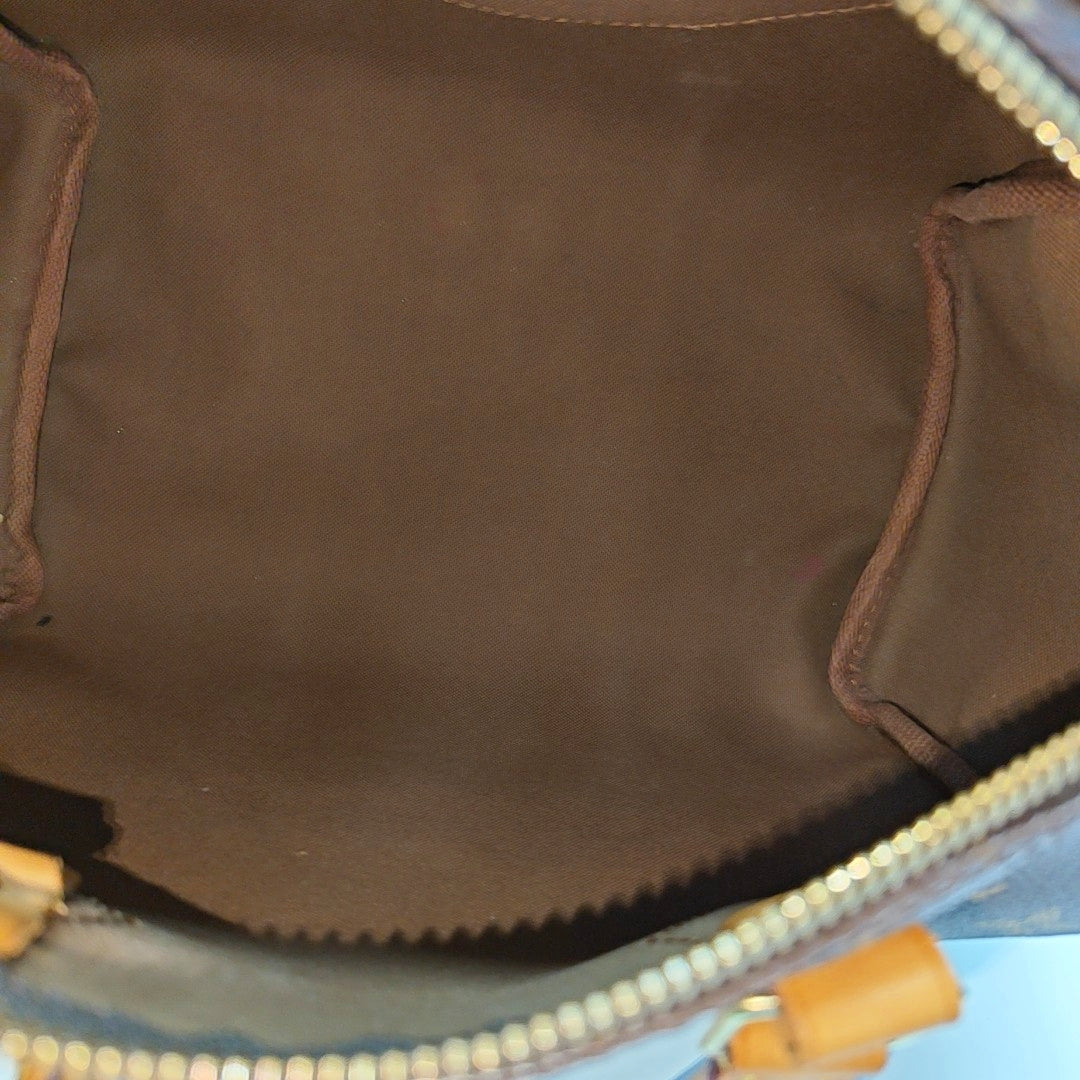 SPEEDY 25 Monogram Coated Canvas Brown
