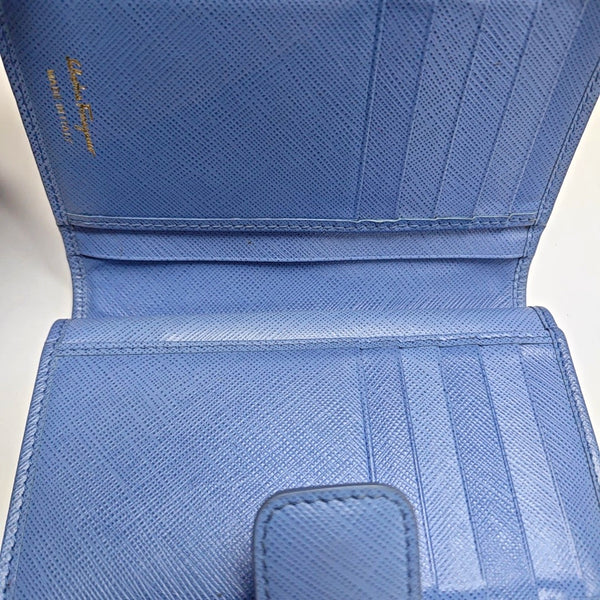 Authenticated pre-owned  Gancini Leather Blue Wallet - Wallet at Looply