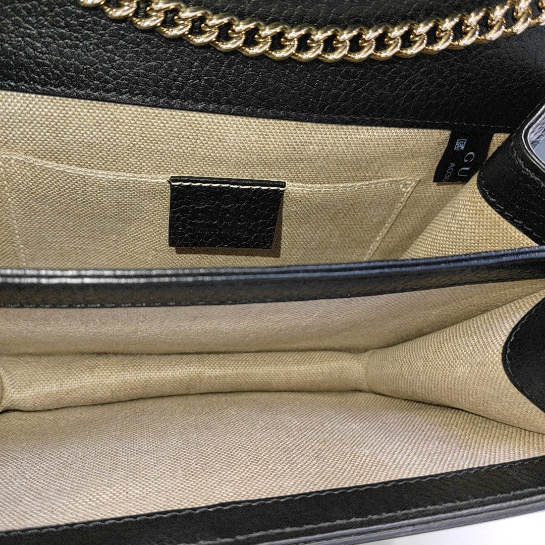Interlocking G Small Calfskin Black