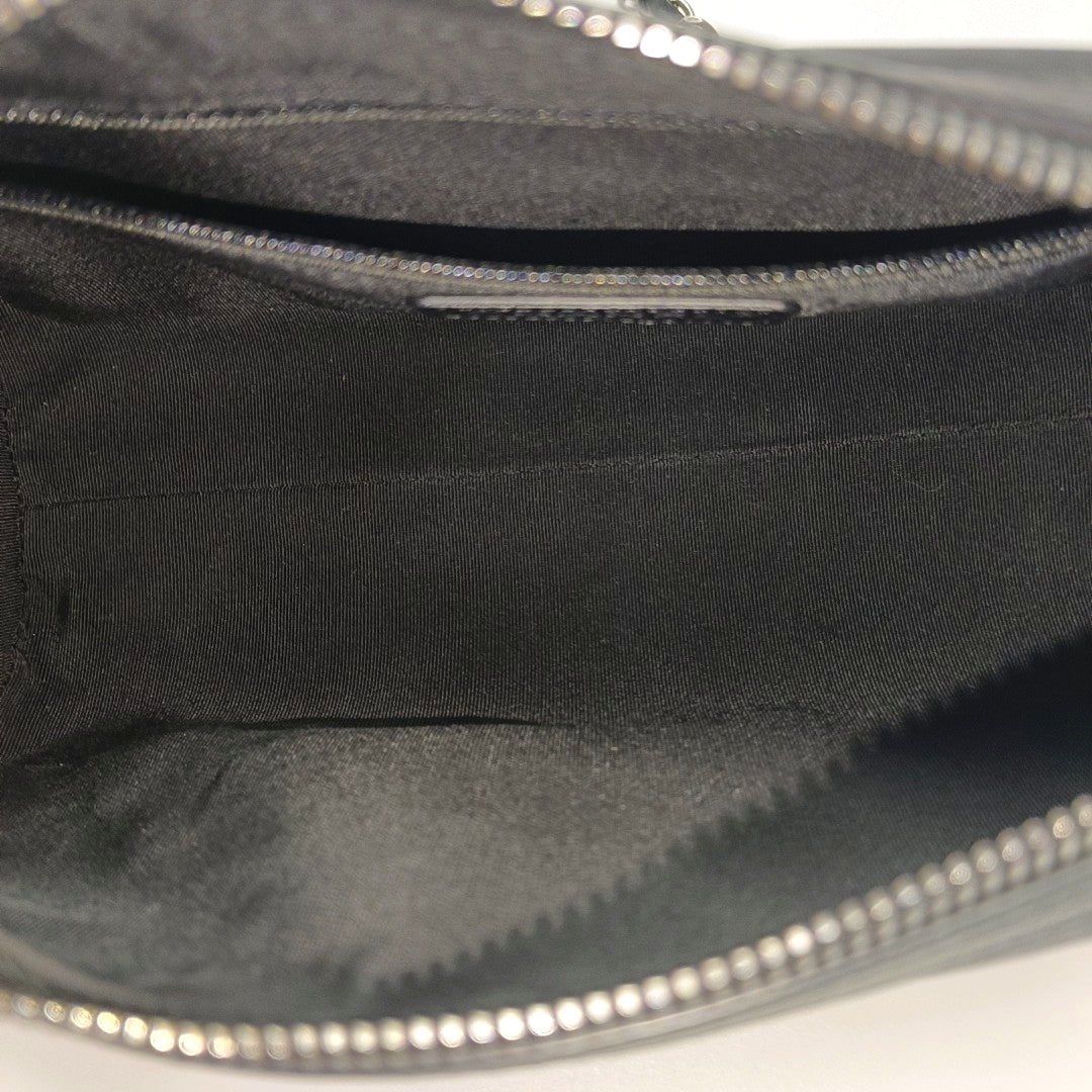 Quilted Calfskin Shoulder Bag Black