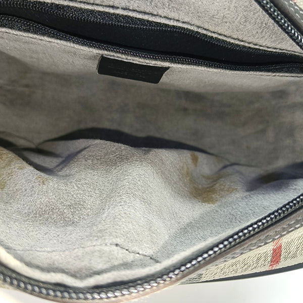 Coated Canvas Shoulder Bag Gray
