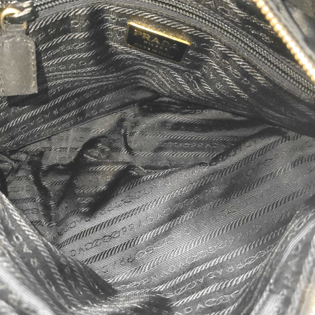 Nylon Quilted Nylon Black