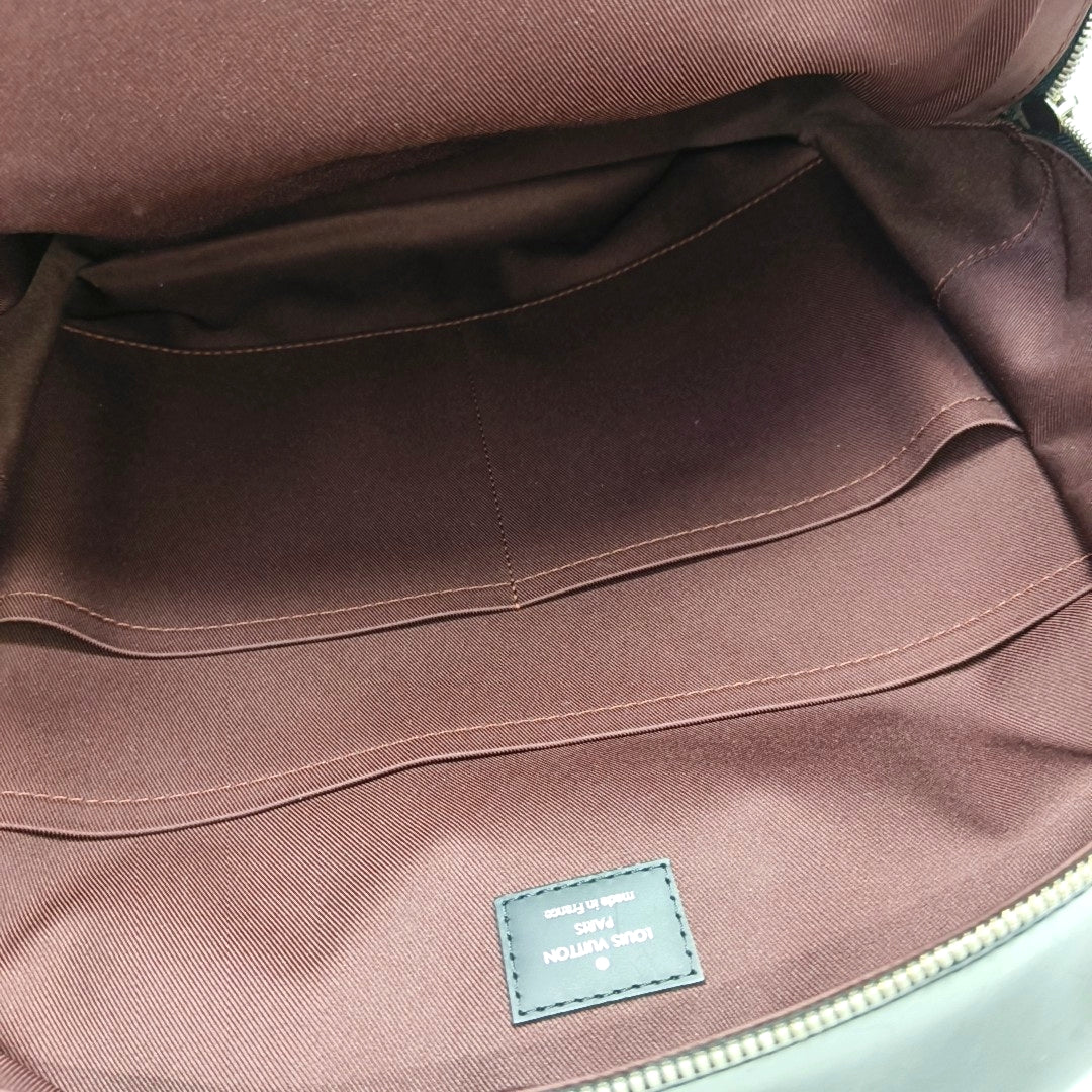 JOSH Monogram Coated Canvas Brown