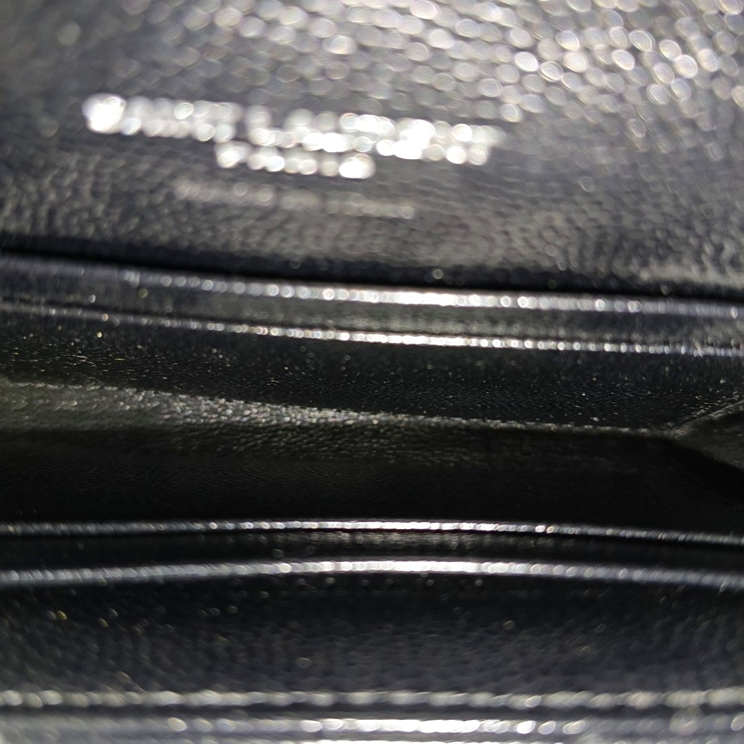 MATELASSE Calfskin Black Card Holder