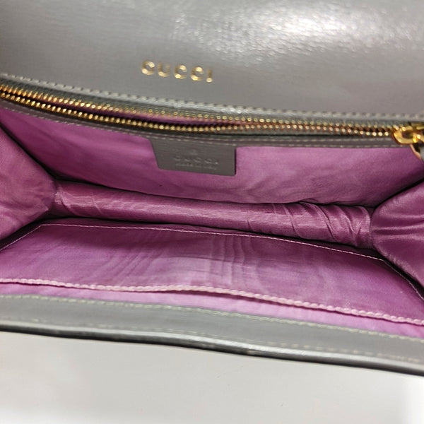 GG Ring Small Calfskin Gray