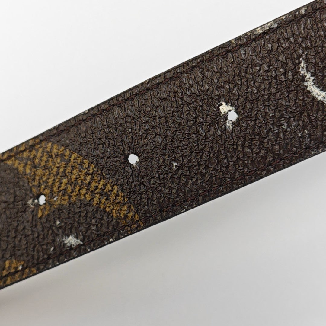Coated Canvas Belt Brown