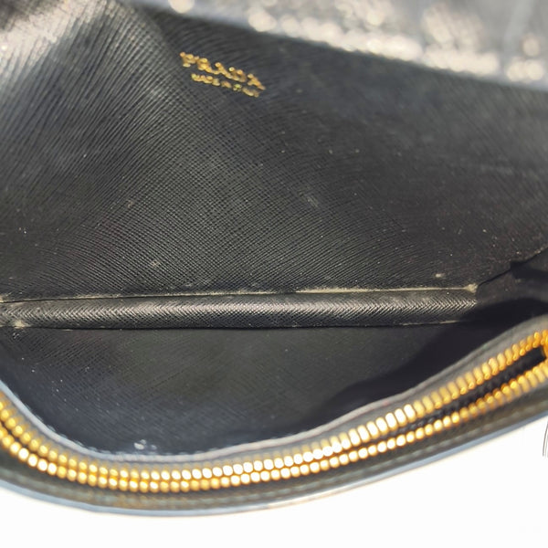 Saffiano Calfskin Shoulder Bag Mini Black