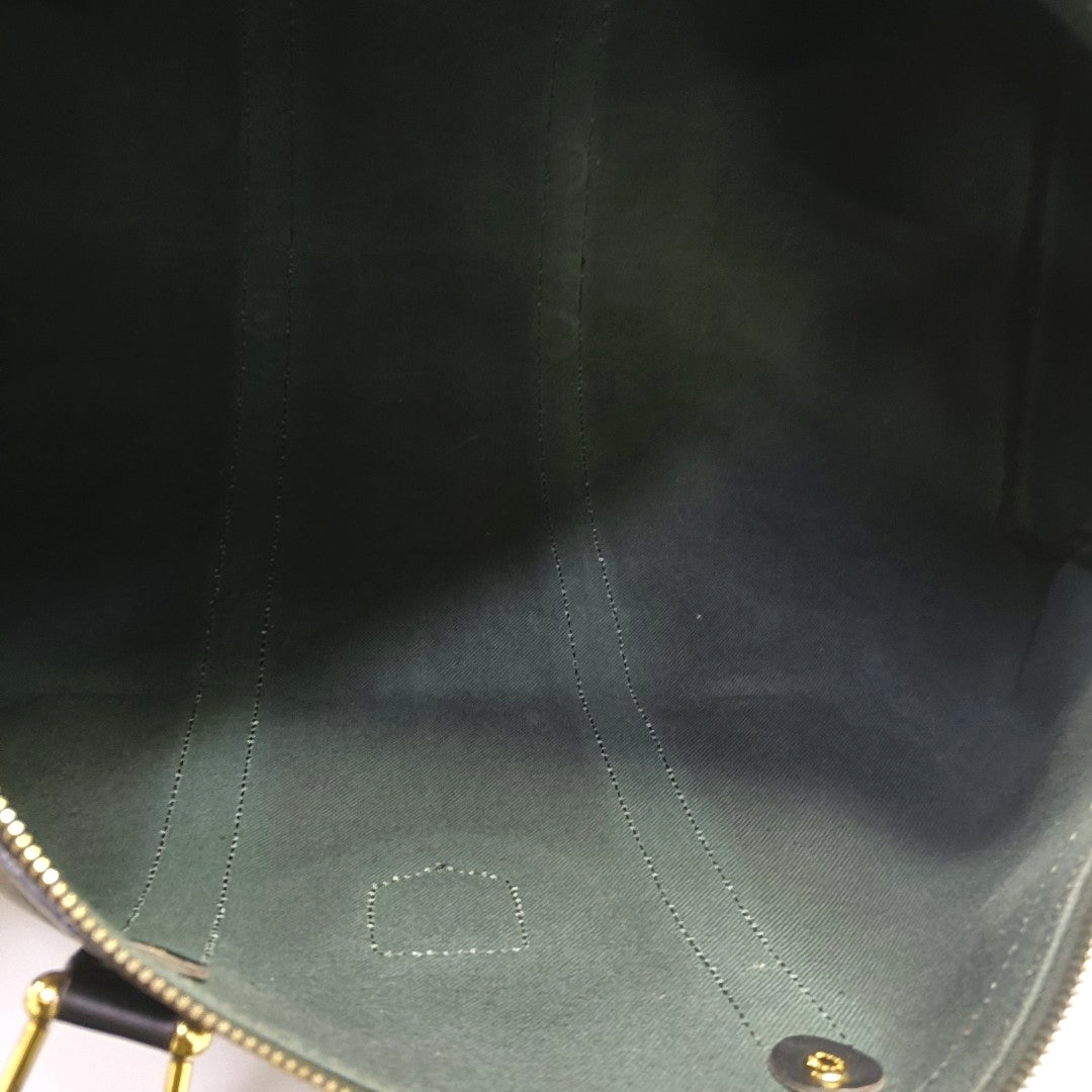 Coated Canvas Top Handle Bag Brown