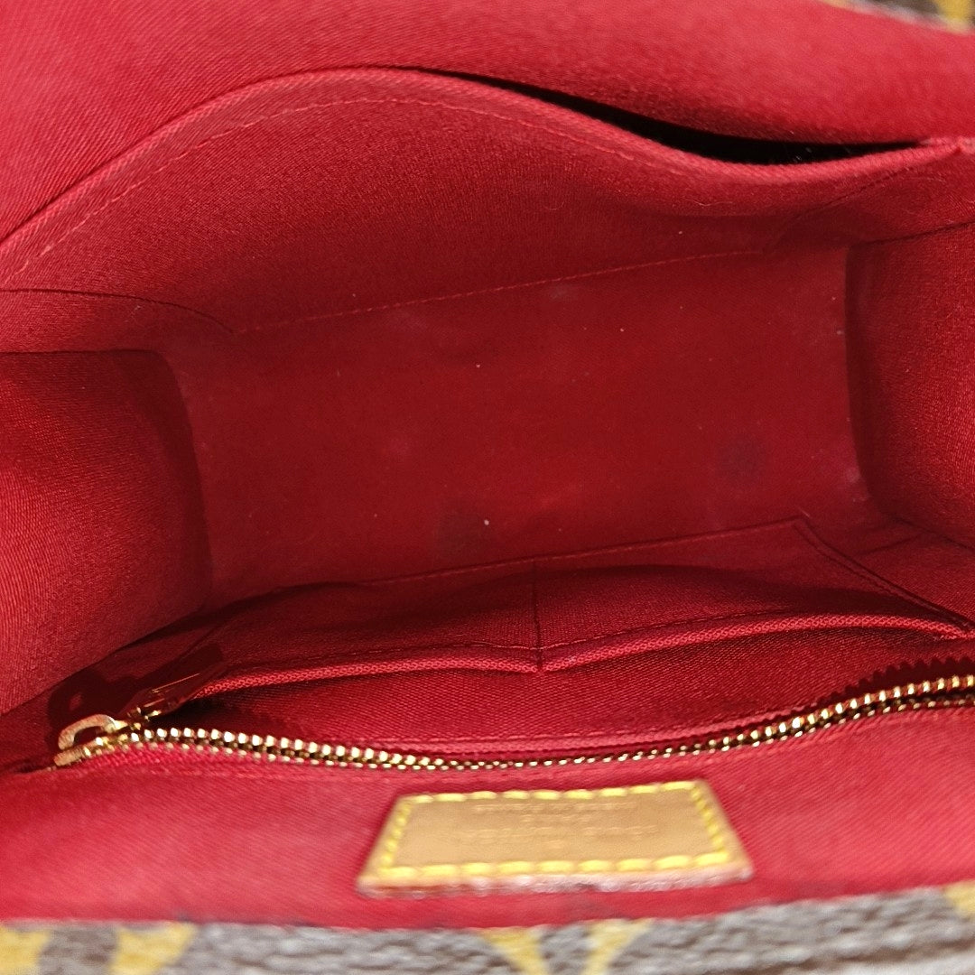 SAC PLAT BB Monogram Coated Canvas Brown
