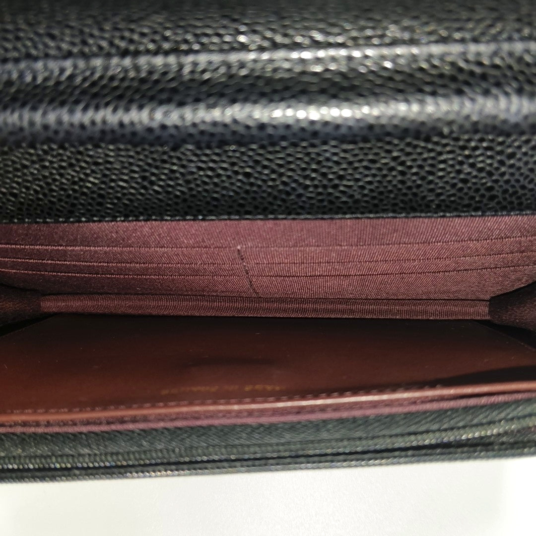 WOC Quilted Grained Calfskin Black