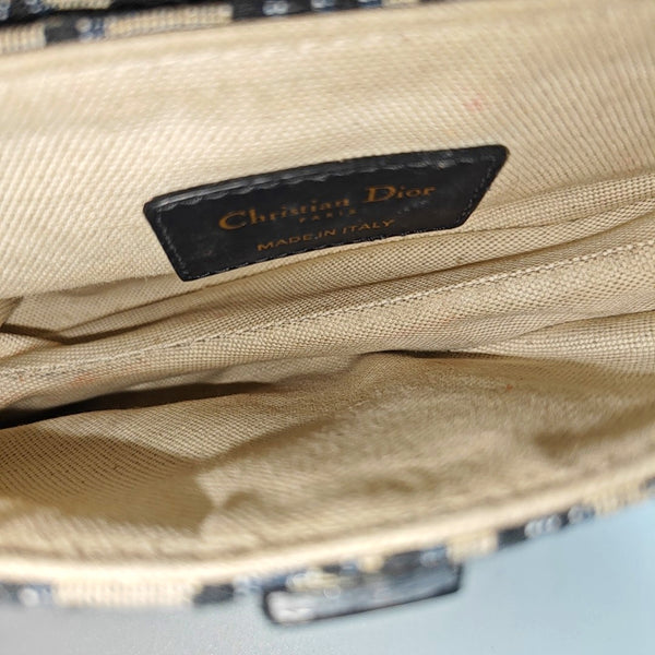 Saddle Mini Oblique Canvas Blue