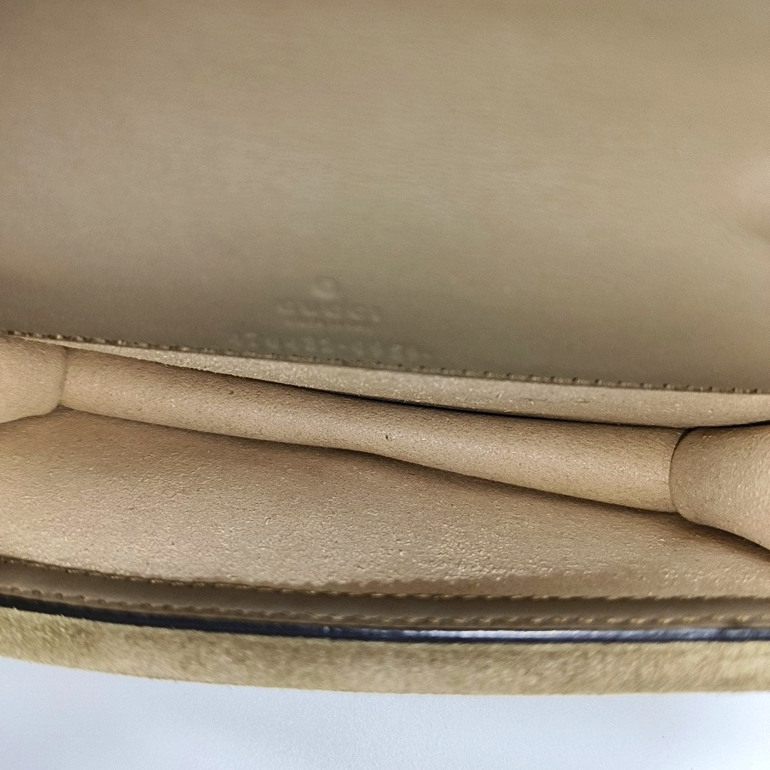 Dionysus Super Mini Monogram Coated Canvas Beige