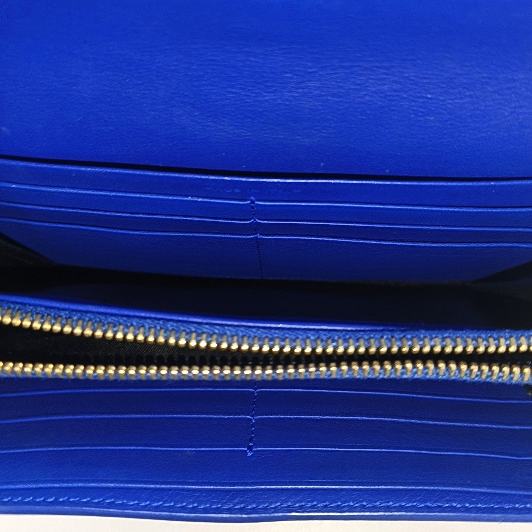 Calfskin Wallet Blue