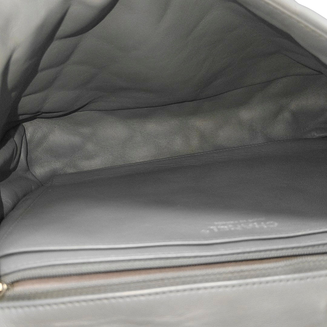 Large Quilted Calfskin Gray