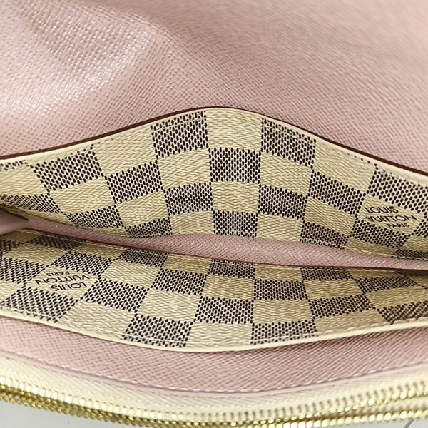 EMILIE Damier Azur Coated Canvas White Wallet