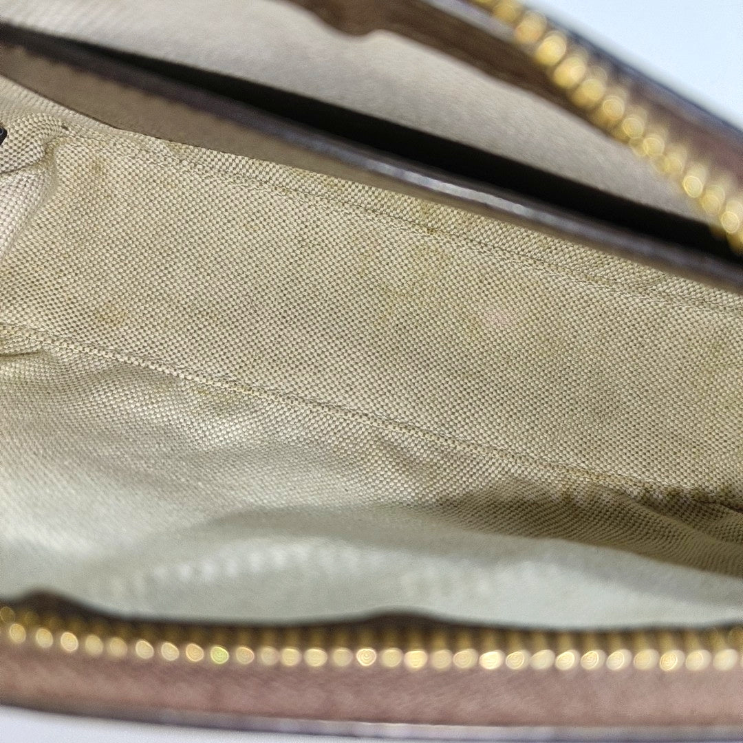 Ophidia Small Monogram Coated Canvas Beige