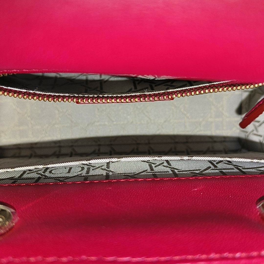 Lady Dior Small Cannage Lambskin Red