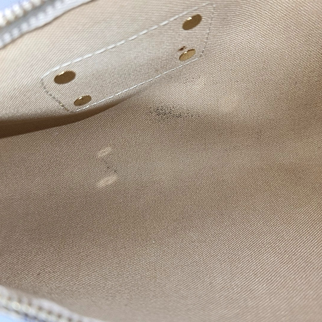EVA Damier Azur Coated Canvas White
