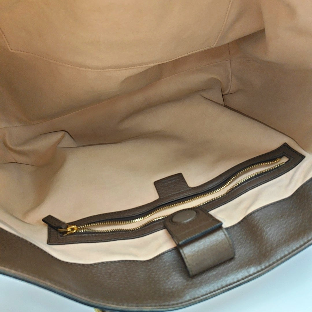 Ophidia Medium Monogram Coated Canvas Beige