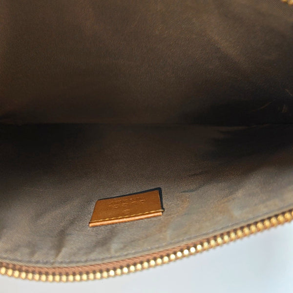 Coated Canvas Clutch Black