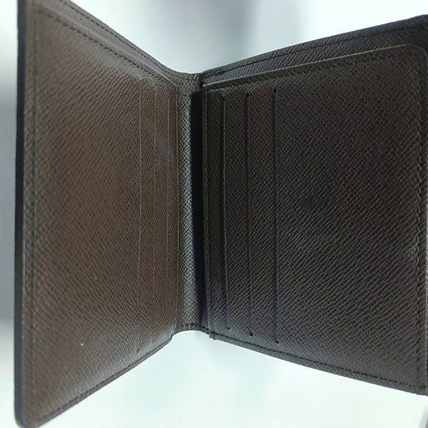 ELISE Damier Ebene Coated Canvas Brown Wallet