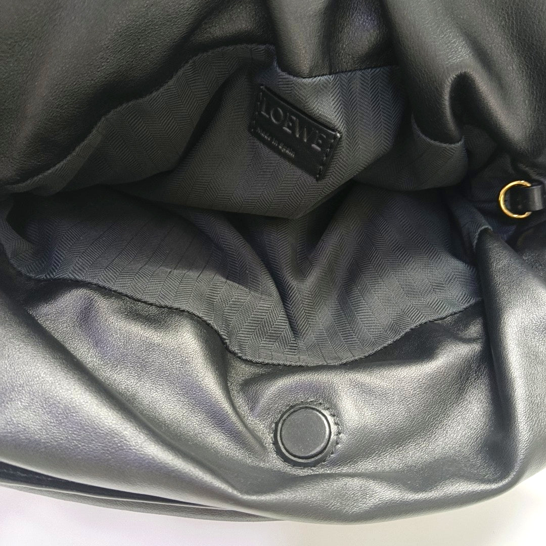Authenticated pre-owned  Flamenco Medium Lambskin Black - Shoulder Bag at Looply