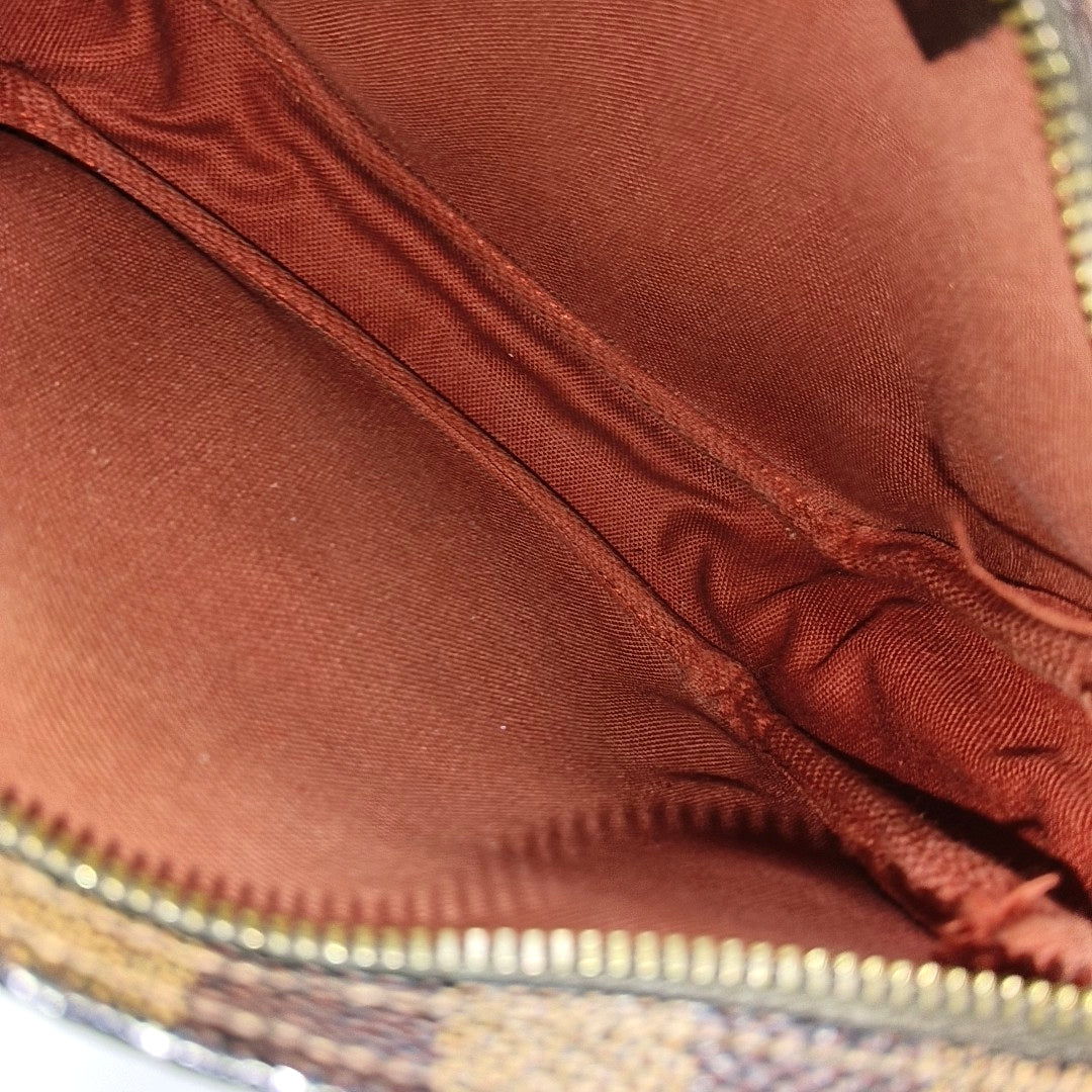 TROUSSE MAKE UP Damier Ebene Coated Canvas Brown