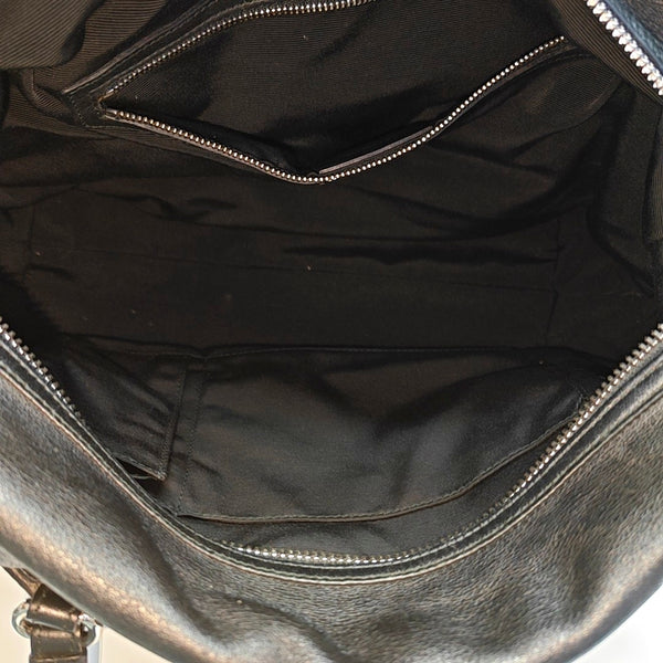 Calfskin Top Handle Bag Black
