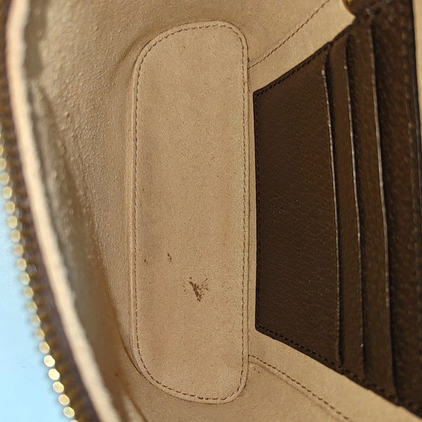 Coated Canvas Shoulder Bag Brown