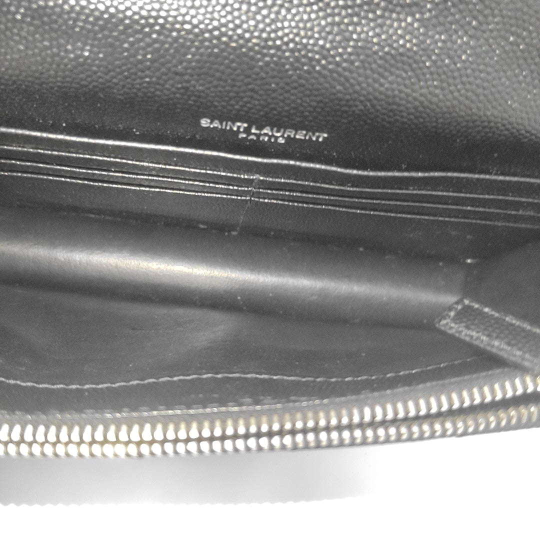 MONOGRAM Chevron Calfskin Black