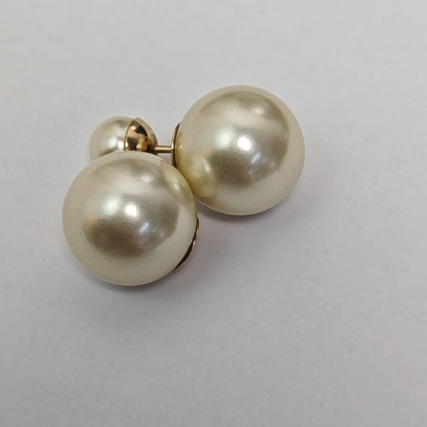 Dior Tribales Metal White Stud Earrings