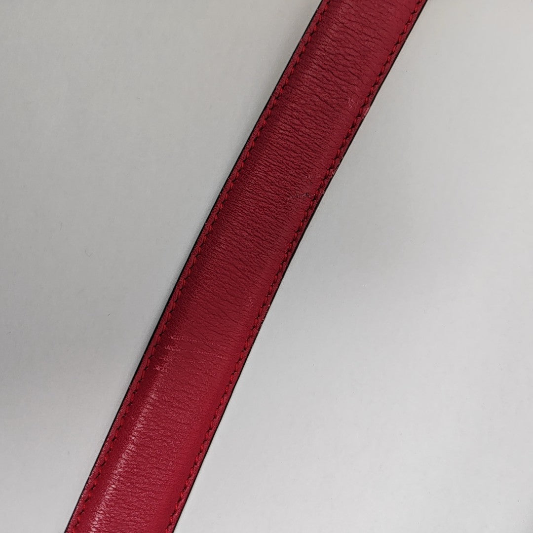 Leather Belt Red