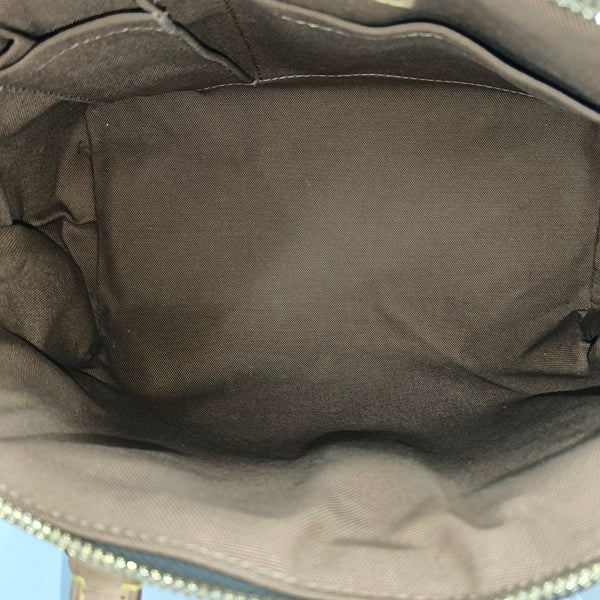 Monogram Coated Canvas Top Handle Bag Brown