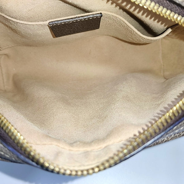 Ophidia Small Monogram Coated Canvas Beige