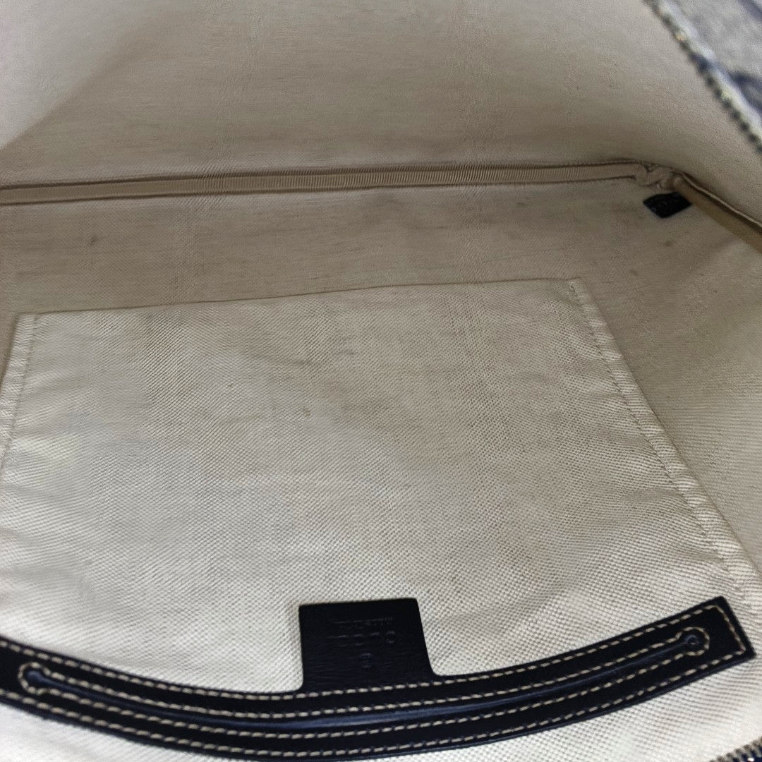 Monogram Coated Canvas Shoulder Bag Gray