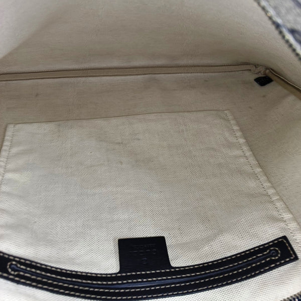 Monogram Coated Canvas Shoulder Bag Gray