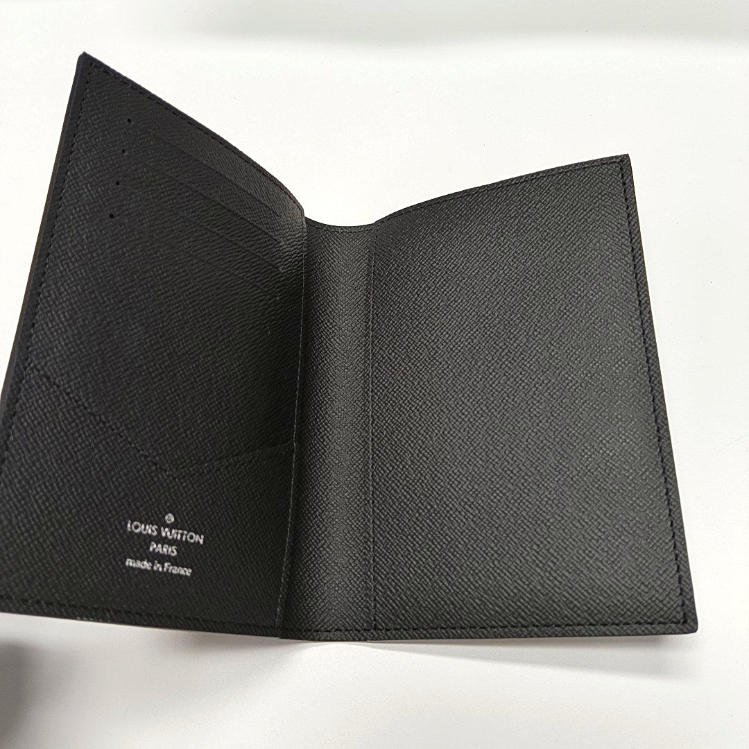 Monogram Coated Canvas Card Holder Gray